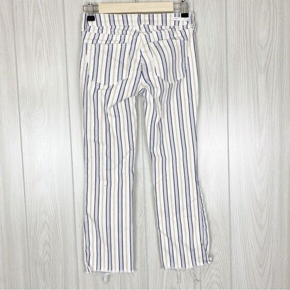 Pilcro & The Letterpress | Striped High Rise Cropped Boot Cut Jeans Size 25 - Picture 2 of 10